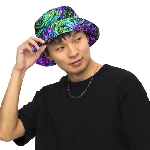 Prismatic Maelstrom on a Reversible Bucket Hat