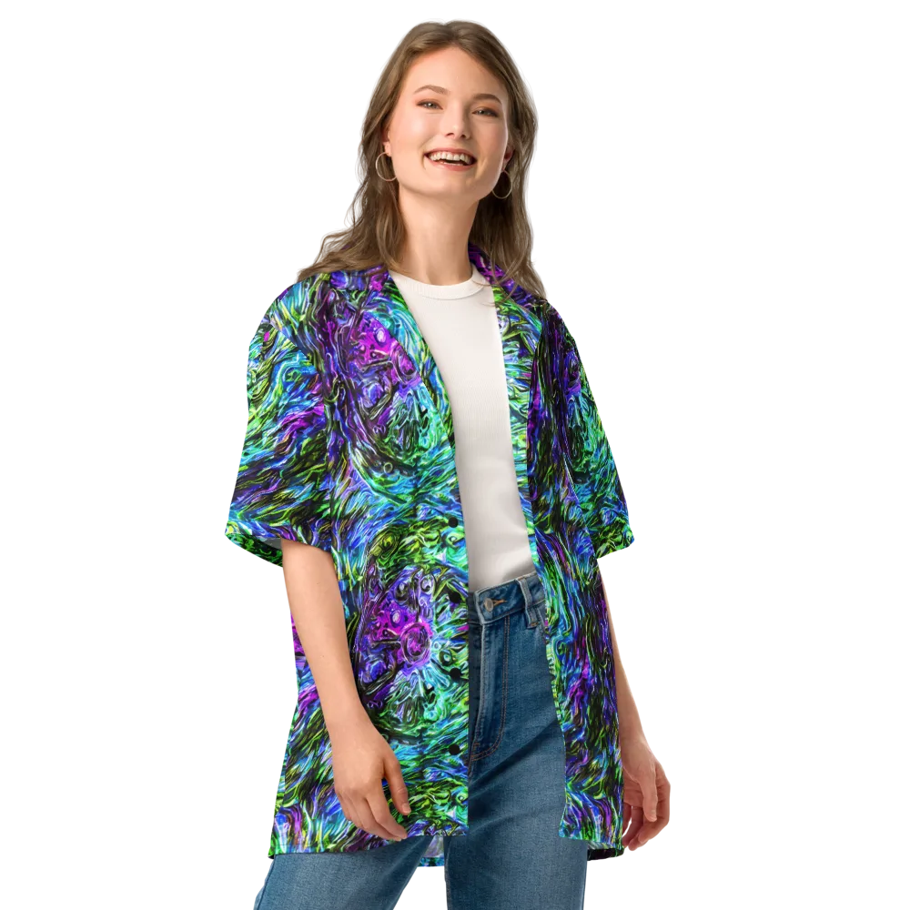 Prismatic Maelstrom on Button Shirt — Front