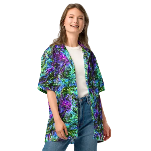 Prismatic Maelstrom on a Button Shirt
