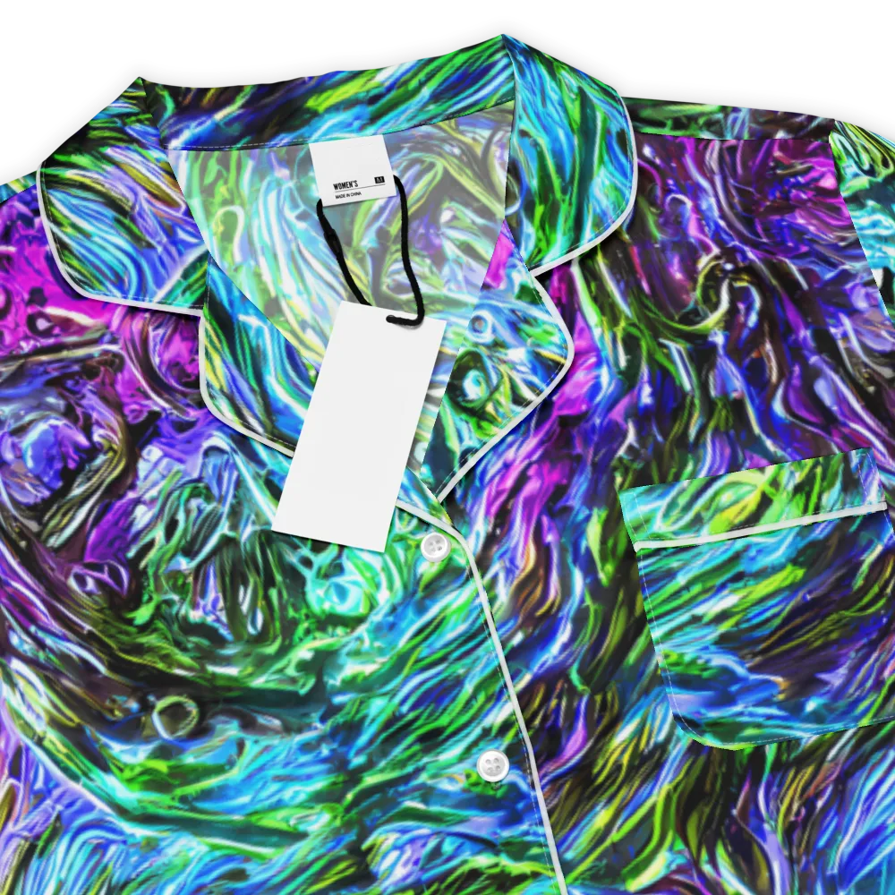 Prismatic Maelstrom on Women's Short Sleeve Pajama Top — Product details