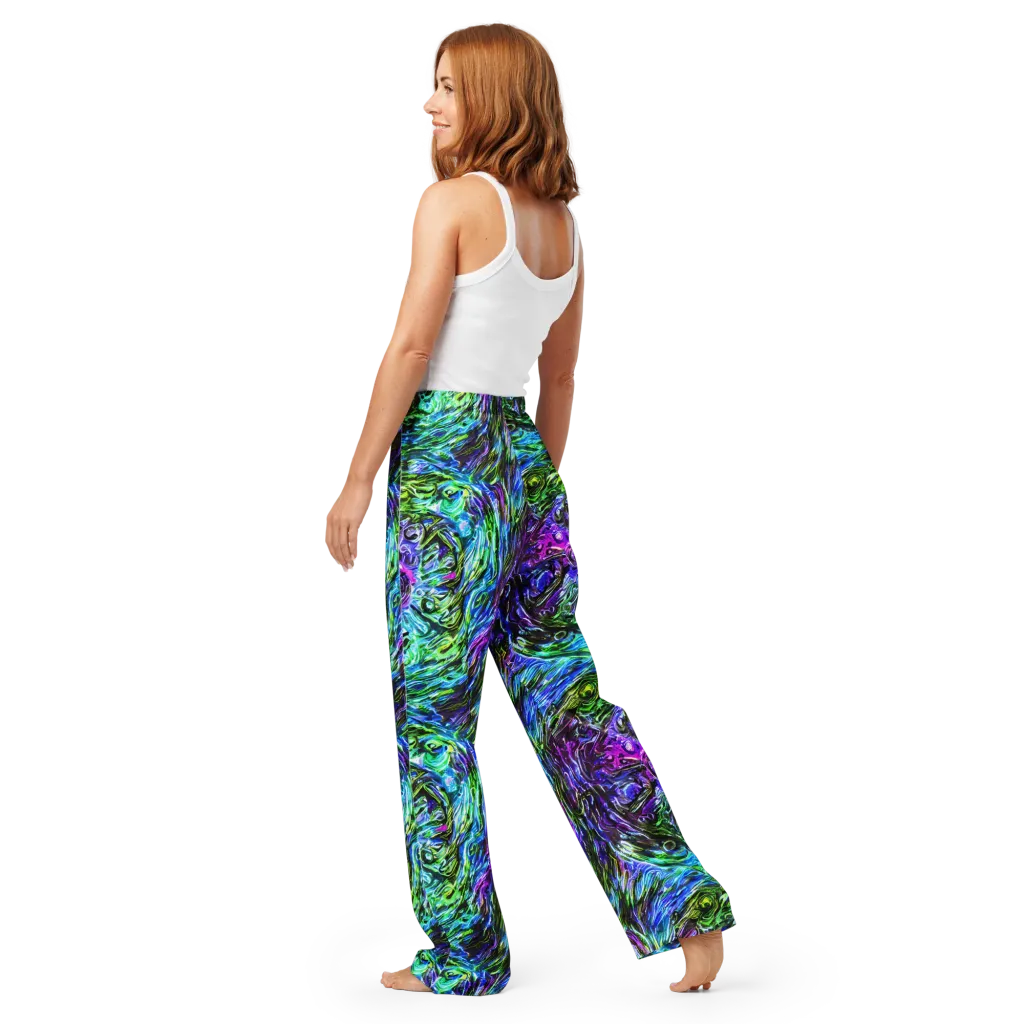 Prismatic Maelstrom on Women's Pajama Pants — Back