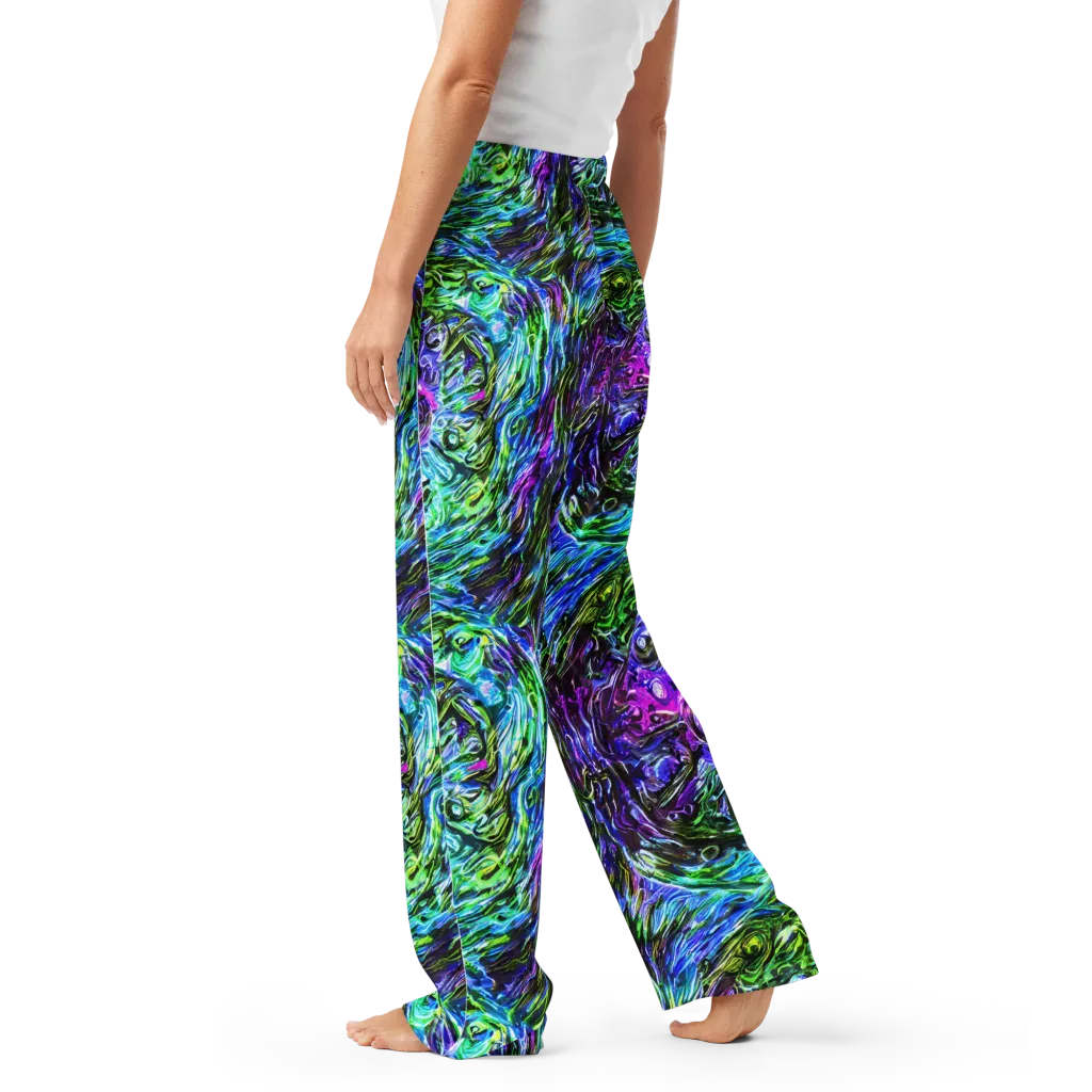 Prismatic Maelstrom on Women's Pajama Pants — Left