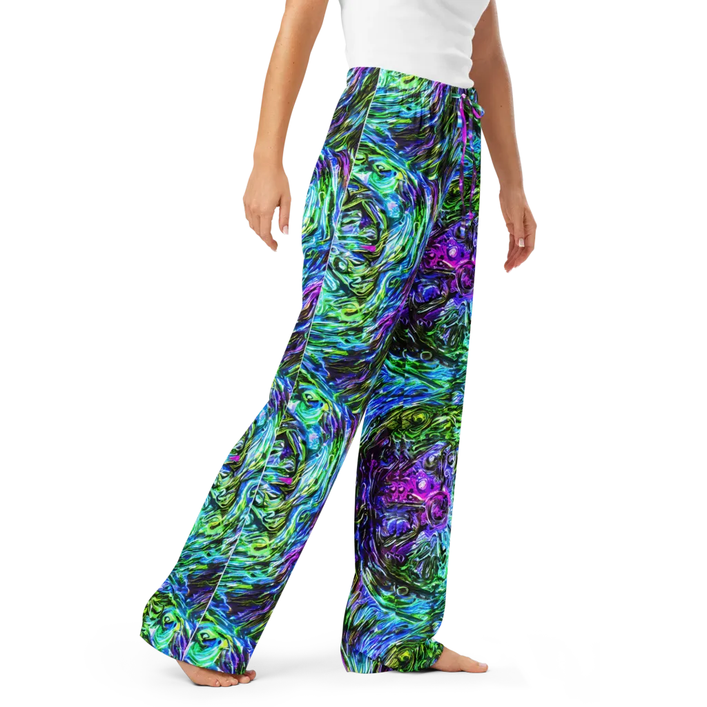 Prismatic Maelstrom on Women's Pajama Pants — Right Front