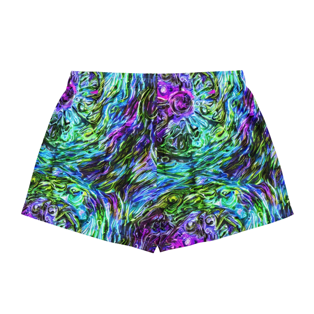 Prismatic Maelstrom on Women's Pajama Shorts — Back