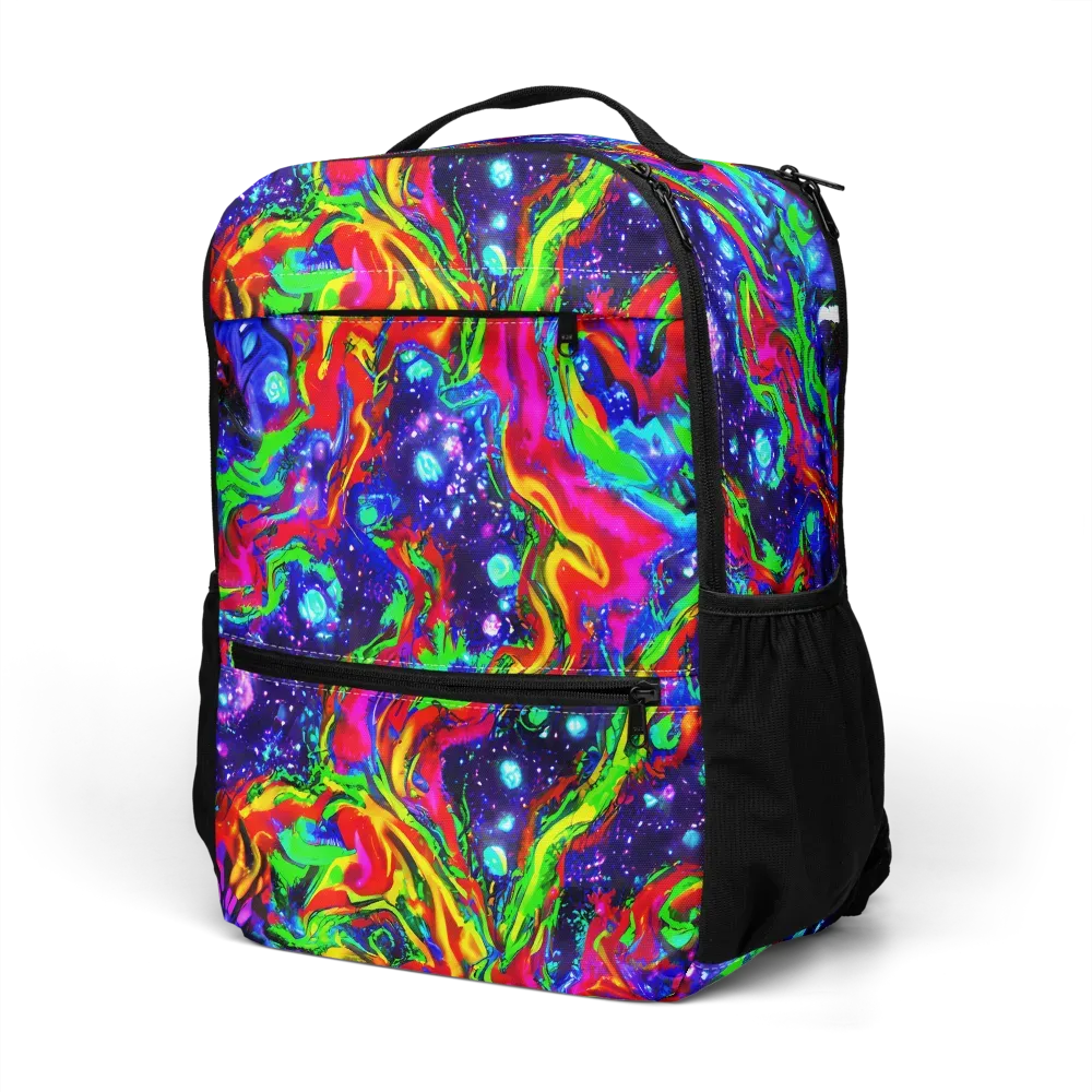 Ultraviolet Wildfire on Utility Backpack — Left Front