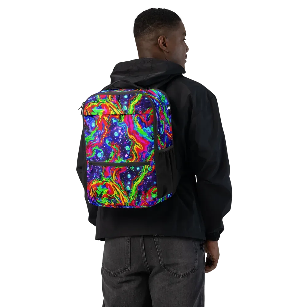 Ultraviolet Wildfire on Utility Backpack — Back