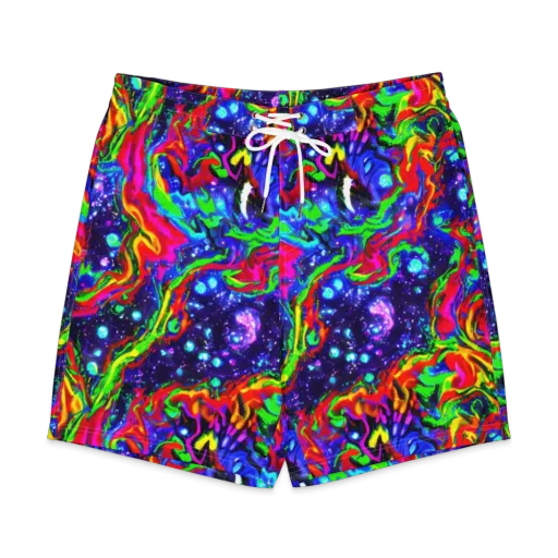 Ultraviolet Wildfire on a Men's Board Shorts