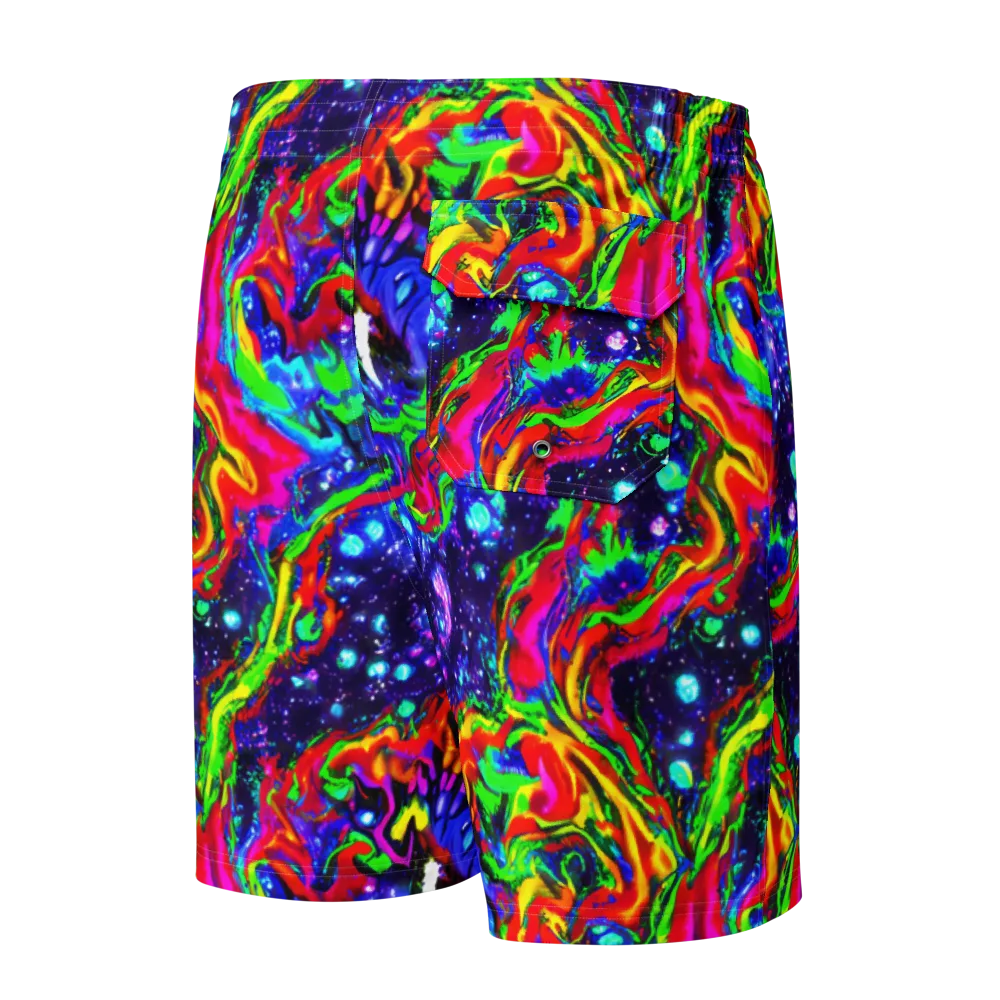 Ultraviolet Wildfire on Men's Board Shorts — Back