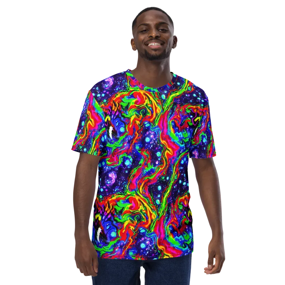 Ultraviolet Wildfire on Men's Crew Neck T-Shirt — Front