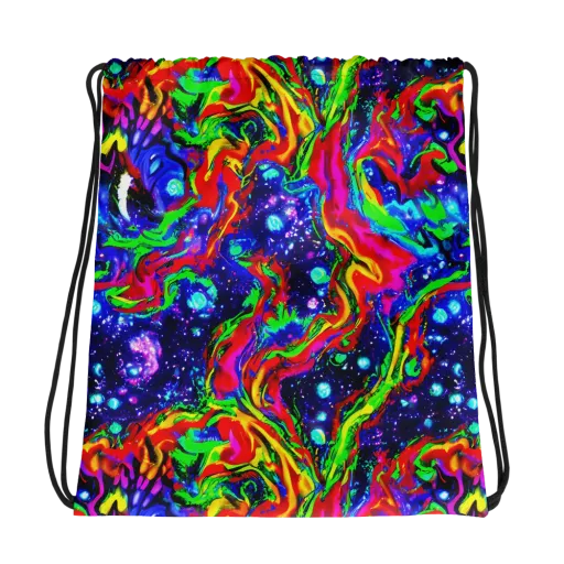 Ultraviolet Wildfire on a Drawstring Bag