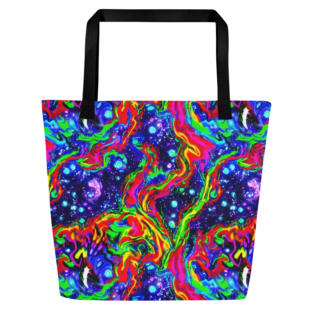 Ultraviolet Wildfire on Large Tote Bag W/ Pocket — Front