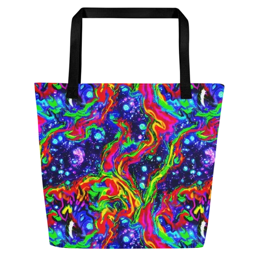 Ultraviolet Wildfire on a Large Tote Bag W/ Pocket