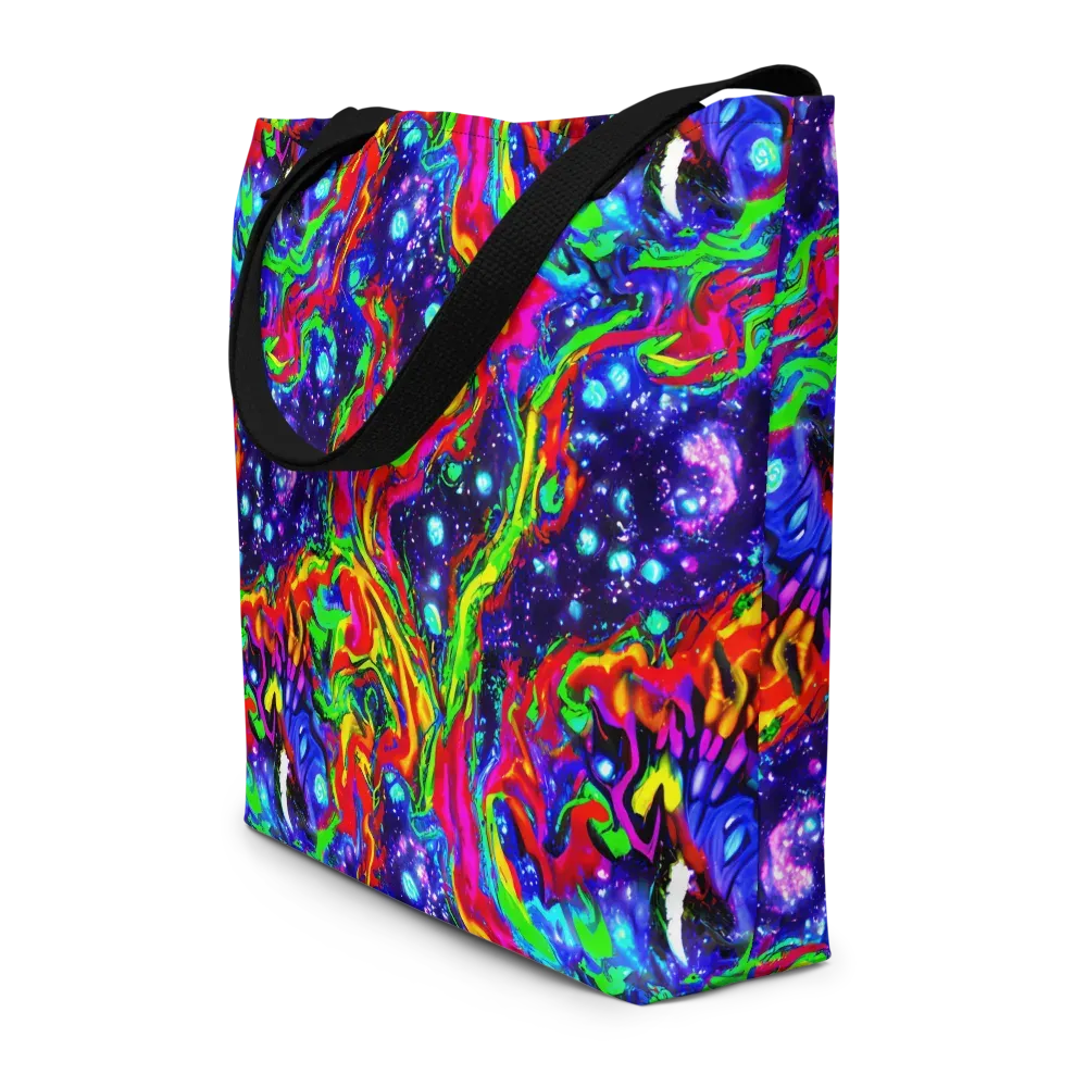 Ultraviolet Wildfire on Large Tote Bag W/ Pocket — Front