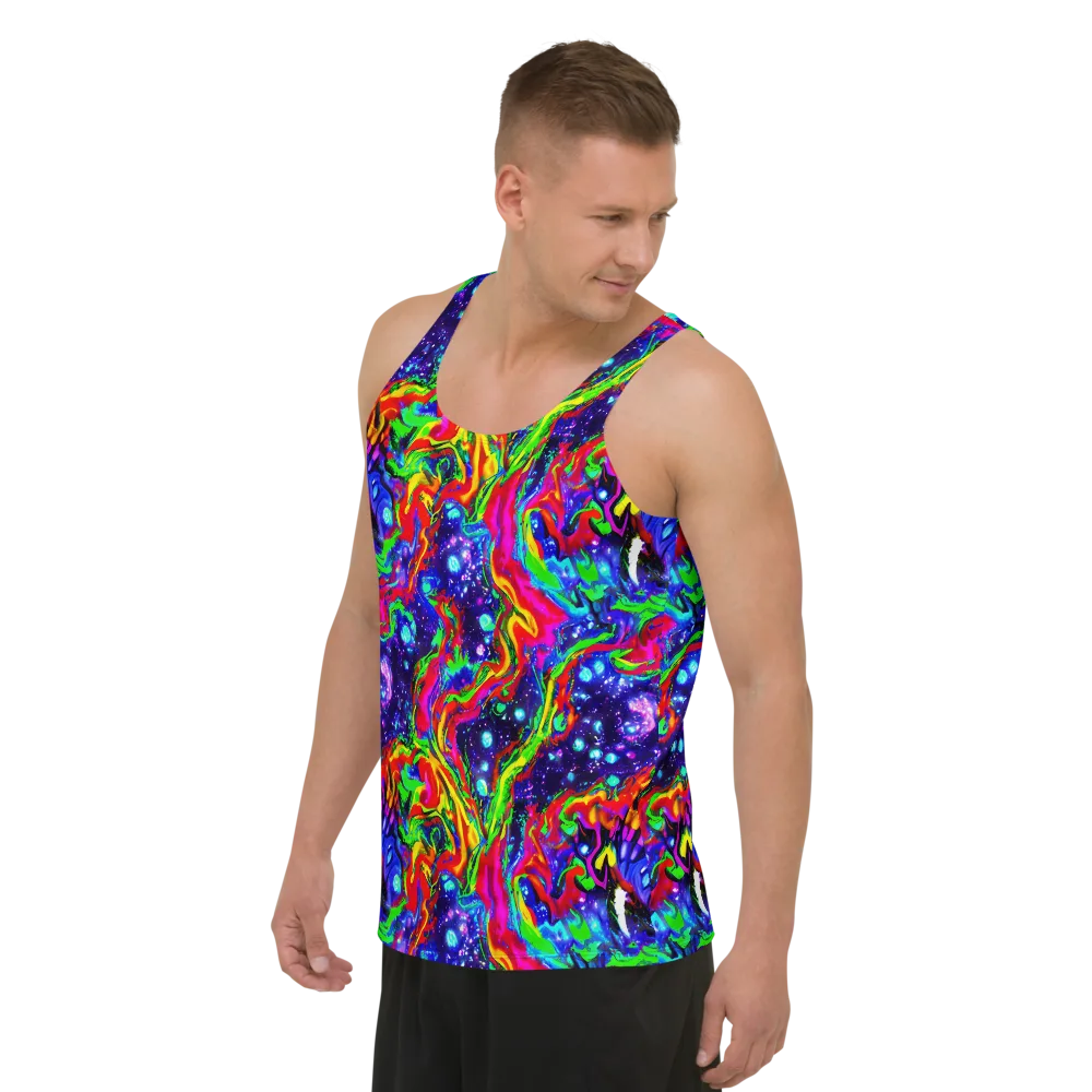 Ultraviolet Wildfire on Men's Tank Top — Left Front