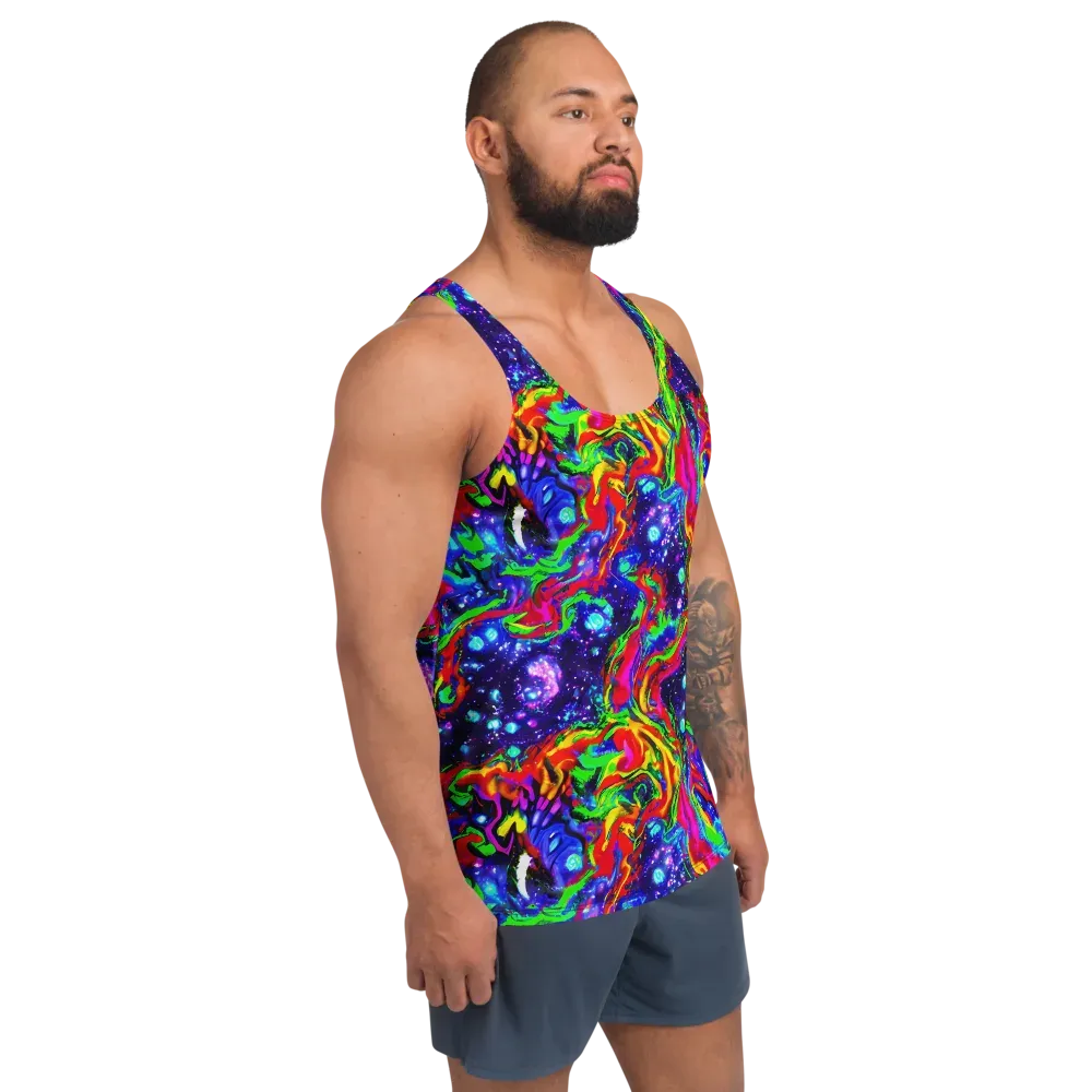 Ultraviolet Wildfire on Men's Tank Top — Right Front