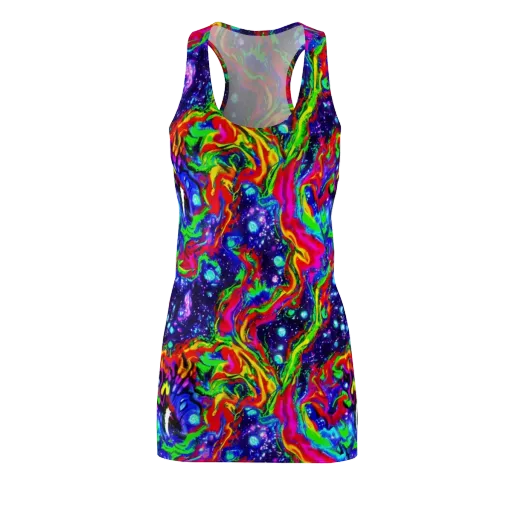 Ultraviolet Wildfire on a Racerback Dress