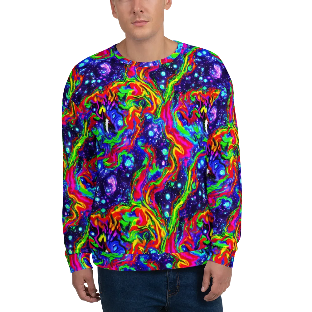 Ultraviolet Wildfire on Sweatshirt — Front