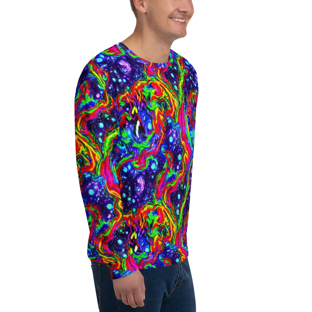 Ultraviolet Wildfire on Sweatshirt — Right Front