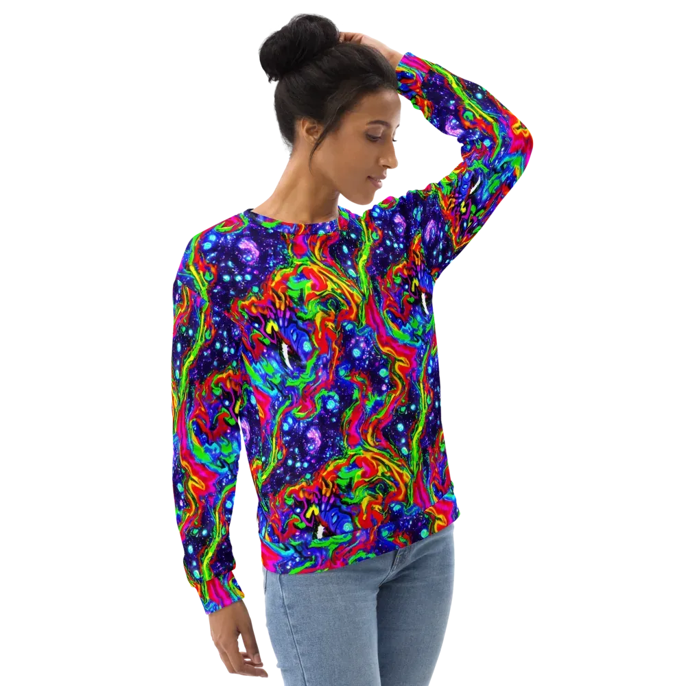 Ultraviolet Wildfire on Sweatshirt — Right Front