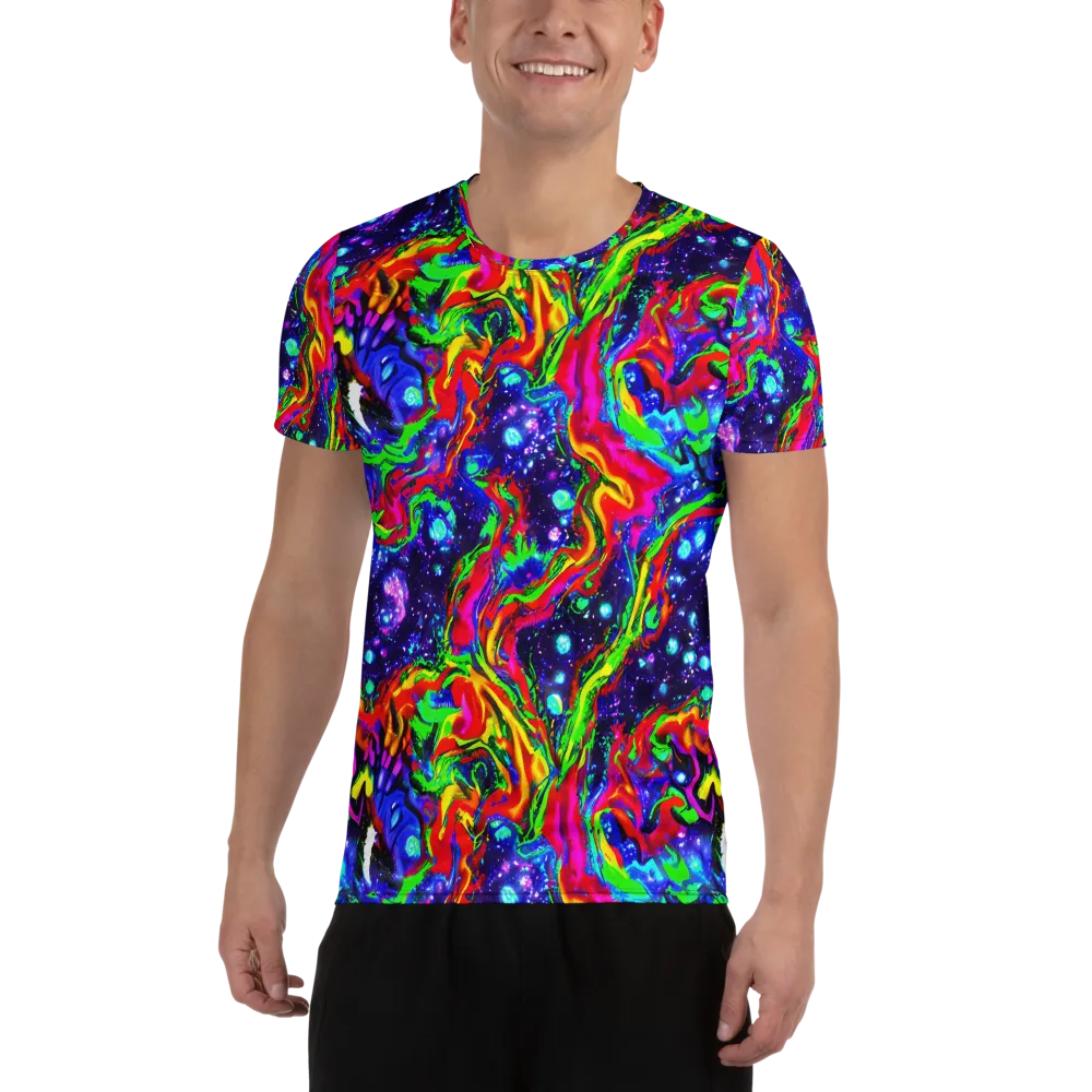 Ultraviolet Wildfire on Men's Athletic T-Shirt — Front