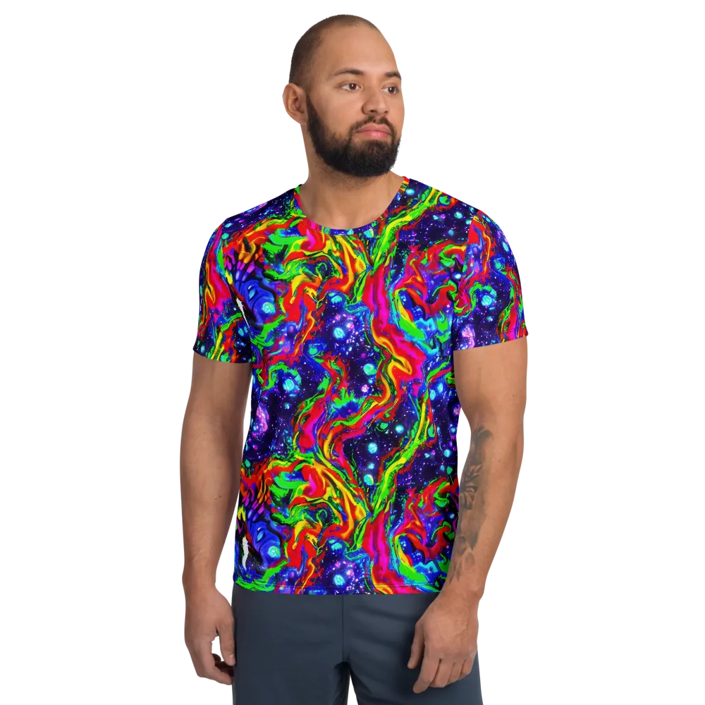 Ultraviolet Wildfire on Men's Athletic T-Shirt — Front