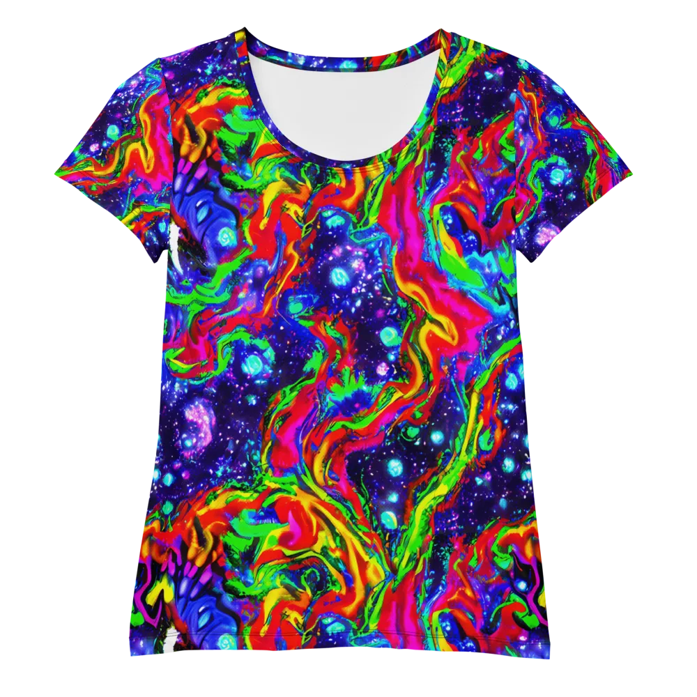 Ultraviolet Wildfire on Women's Athletic T-Shirt — Front