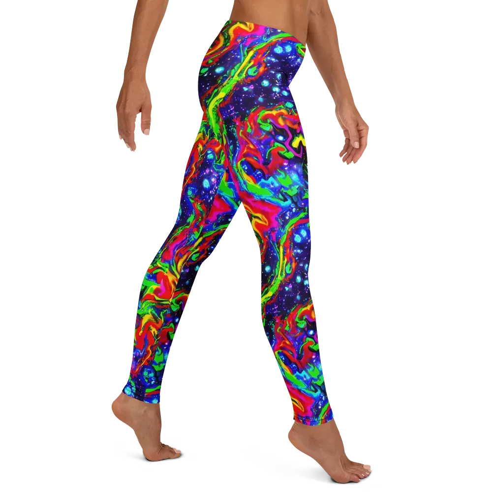 Ultraviolet Wildfire on Leggings — Right