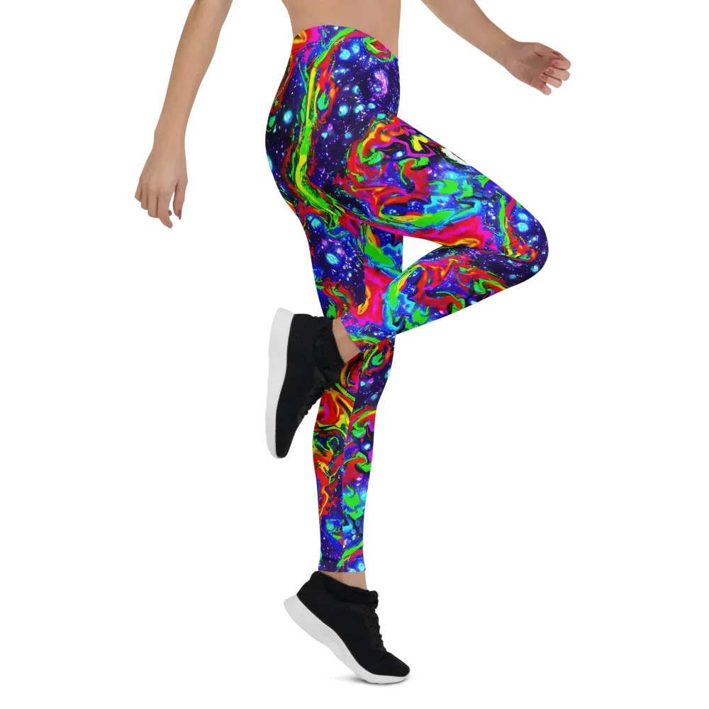 Ultraviolet Wildfire on Leggings — Right