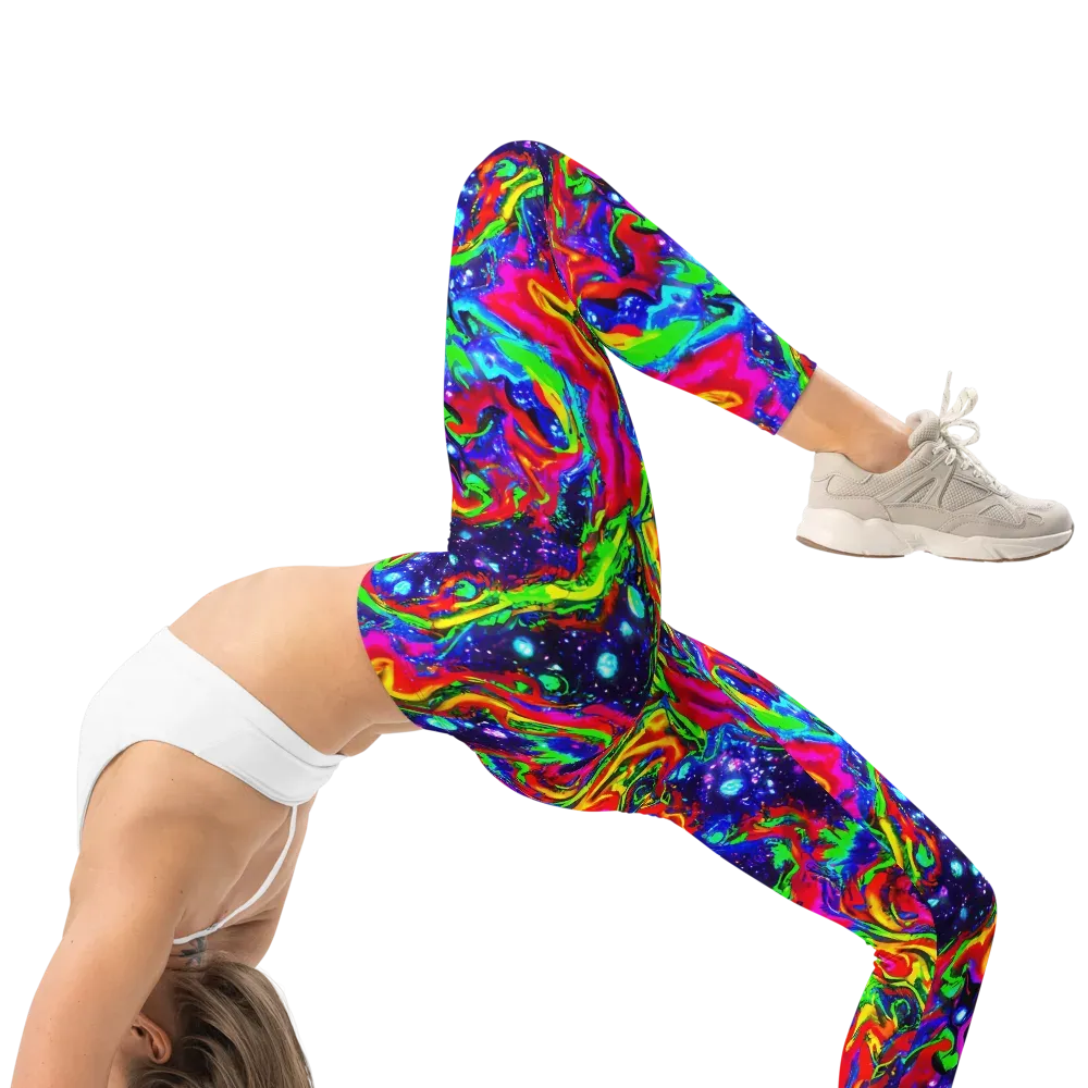 Ultraviolet Wildfire on Leggings — Right