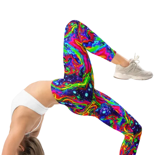 Ultraviolet Wildfire on a Leggings