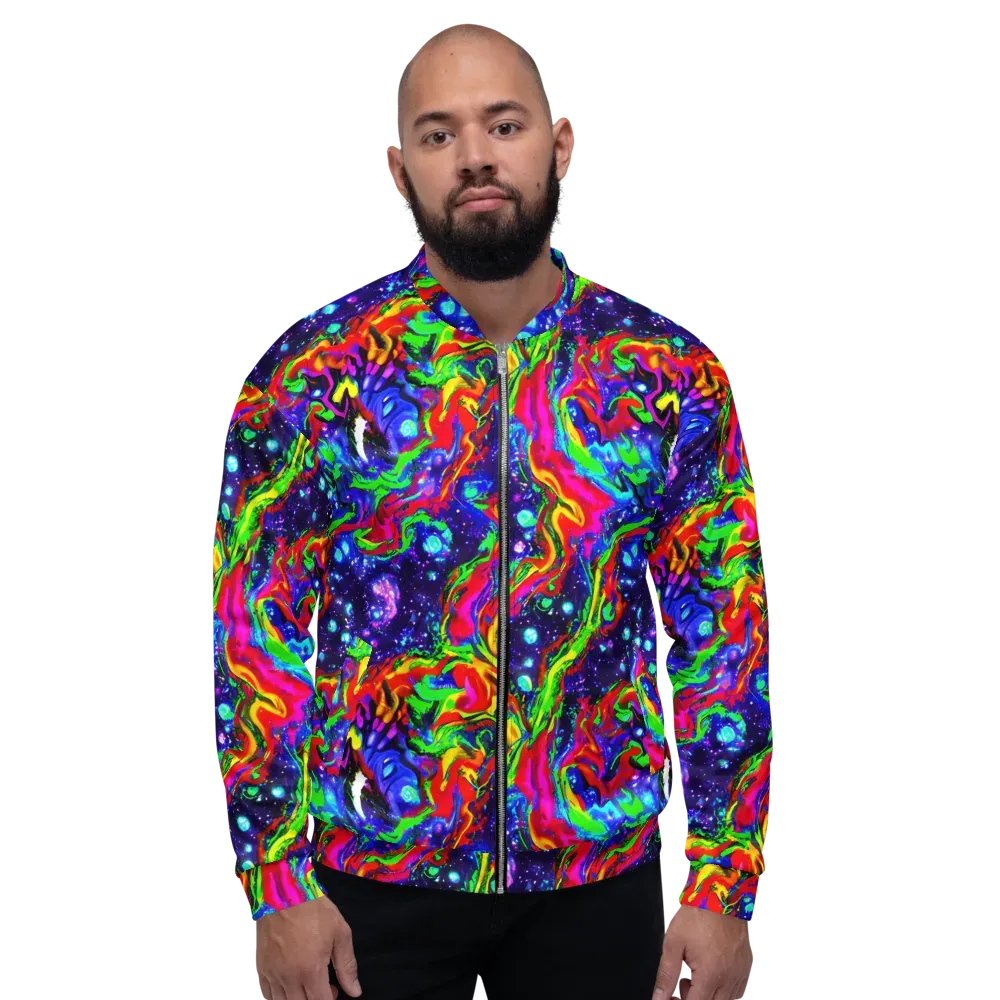 Ultraviolet Wildfire on Bomber Jacket — Front