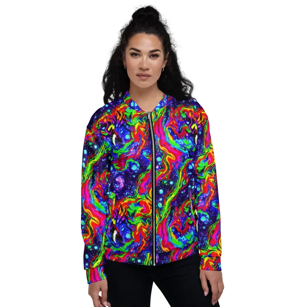 Ultraviolet Wildfire on Bomber Jacket — Front
