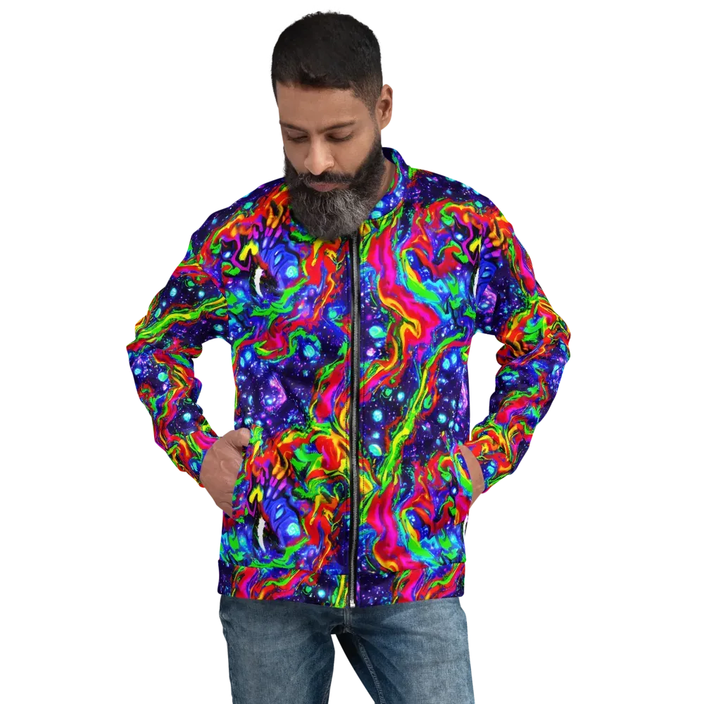 Ultraviolet Wildfire on Bomber Jacket — Front