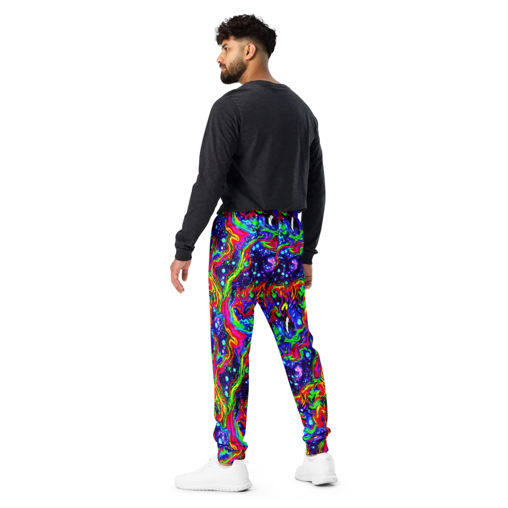 Ultraviolet Wildfire on Men's Joggers — Back