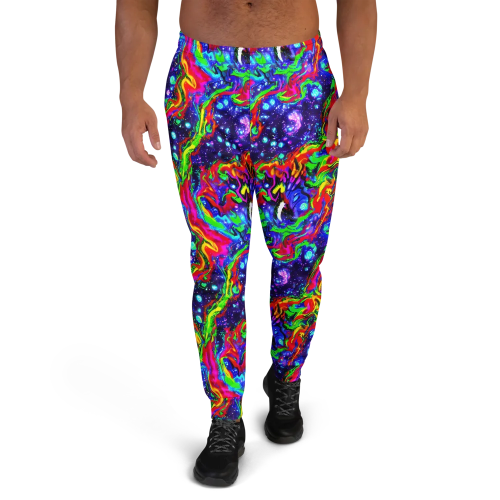 Ultraviolet Wildfire on Men's Joggers — Front