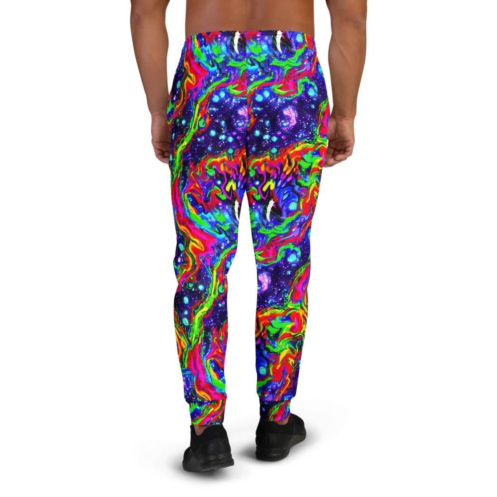 Ultraviolet Wildfire on Men's Joggers — Back
