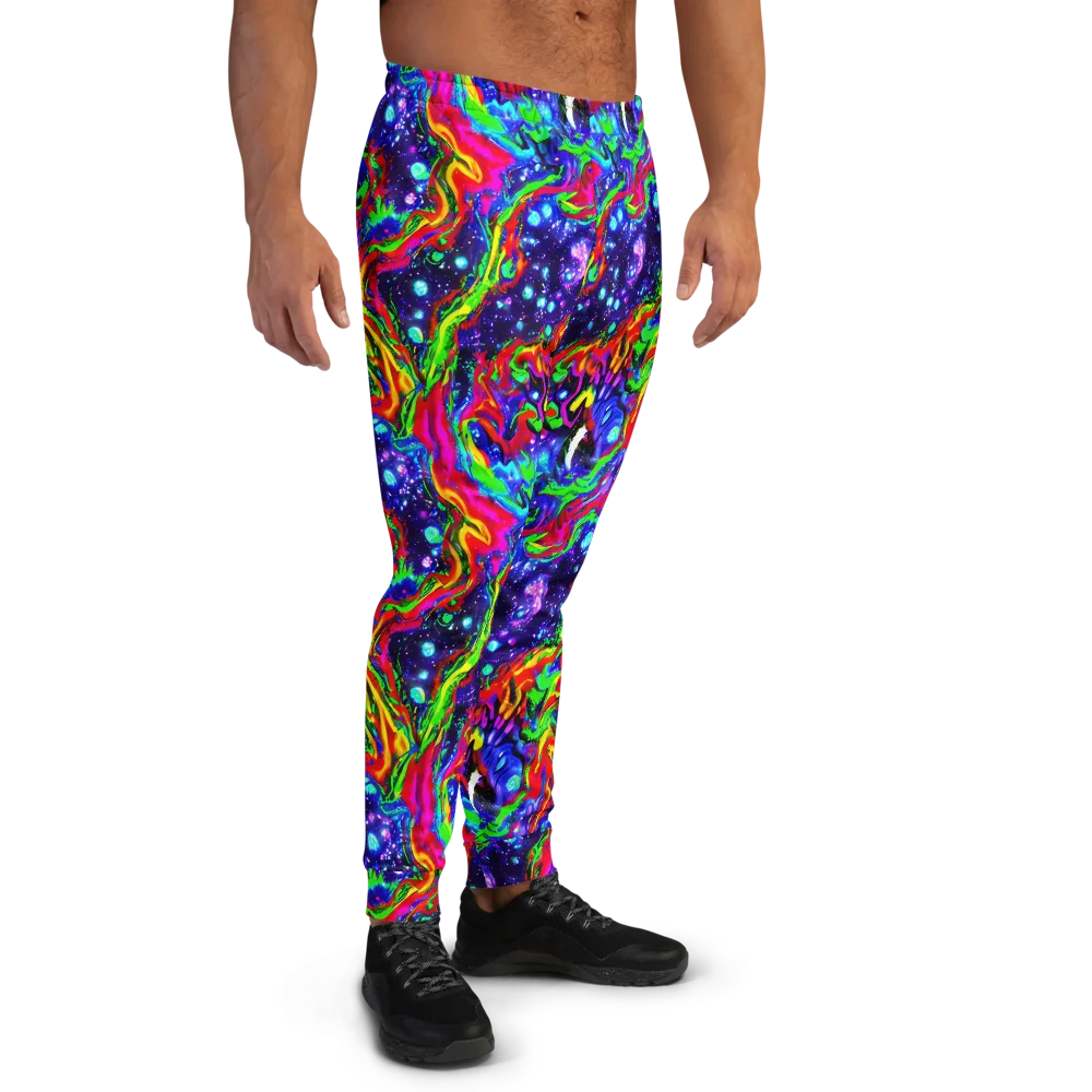 Ultraviolet Wildfire on Men's Joggers — Right