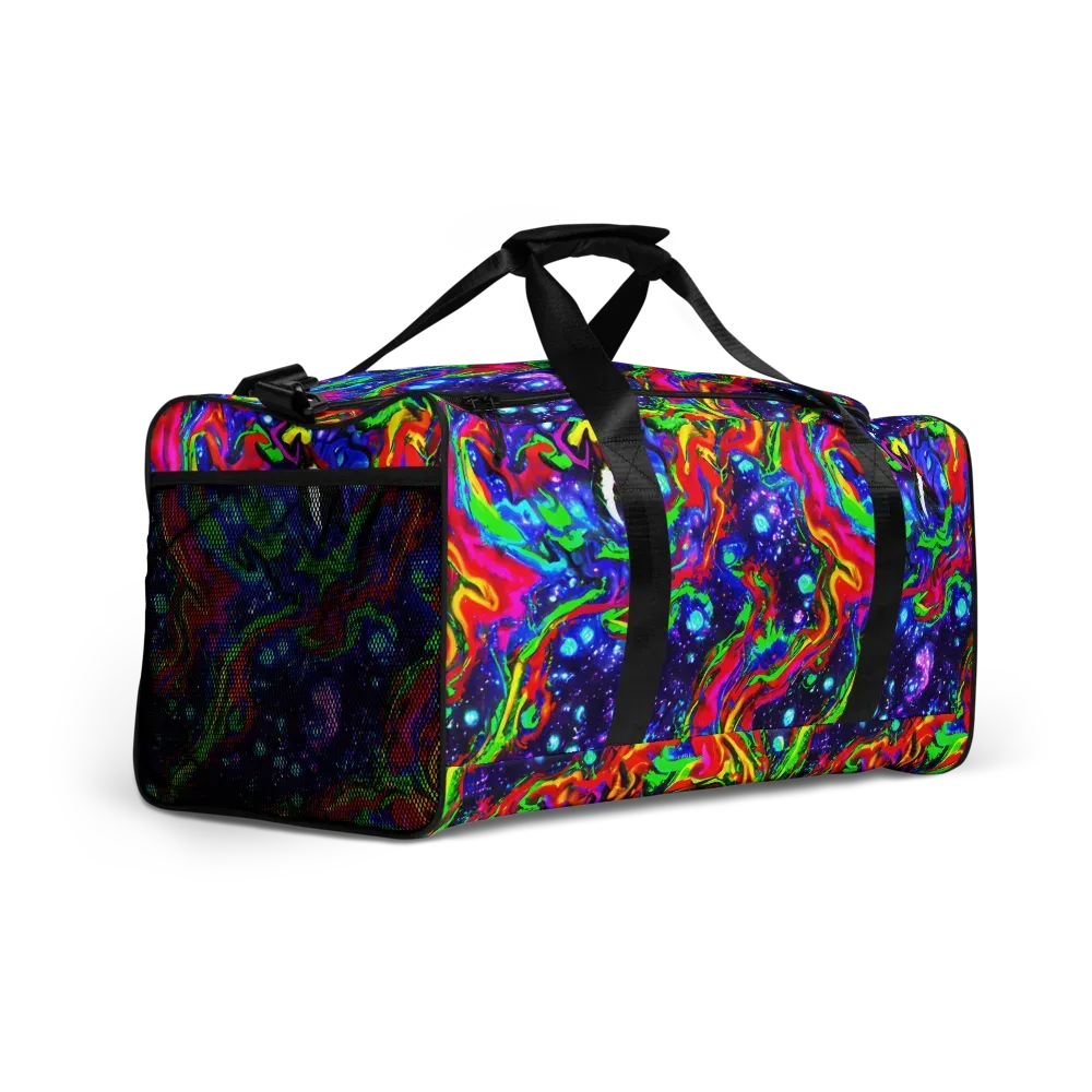 Ultraviolet Wildfire on Duffle Bag — Right Front