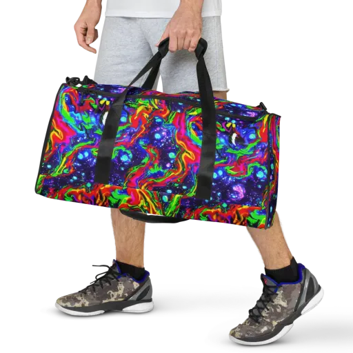 Ultraviolet Wildfire on a Duffle Bag