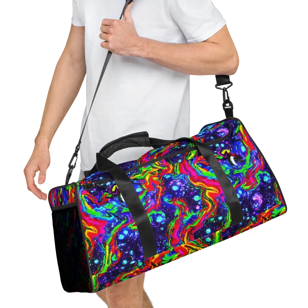 Ultraviolet Wildfire on Duffle Bag — Right Front