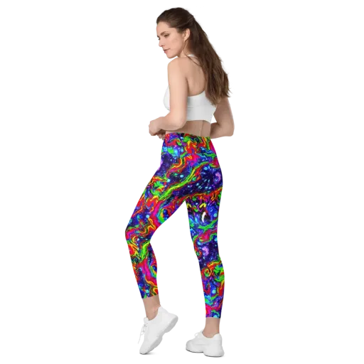 Ultraviolet Wildfire on a Leggings with Pockets