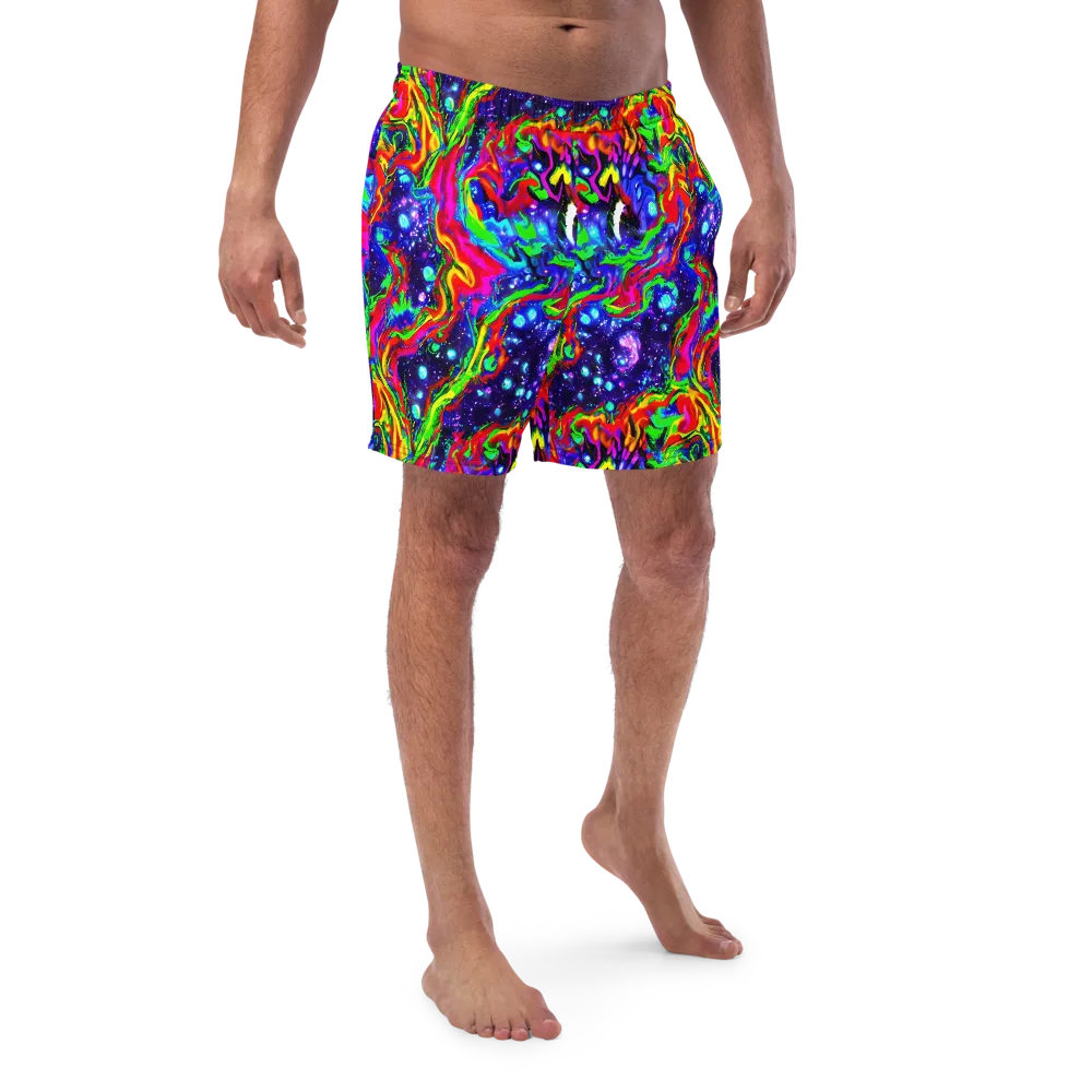Ultraviolet Wildfire on Swim Trunks — Front