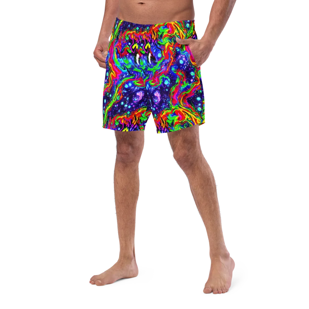Ultraviolet Wildfire on Swim Trunks — Left Front