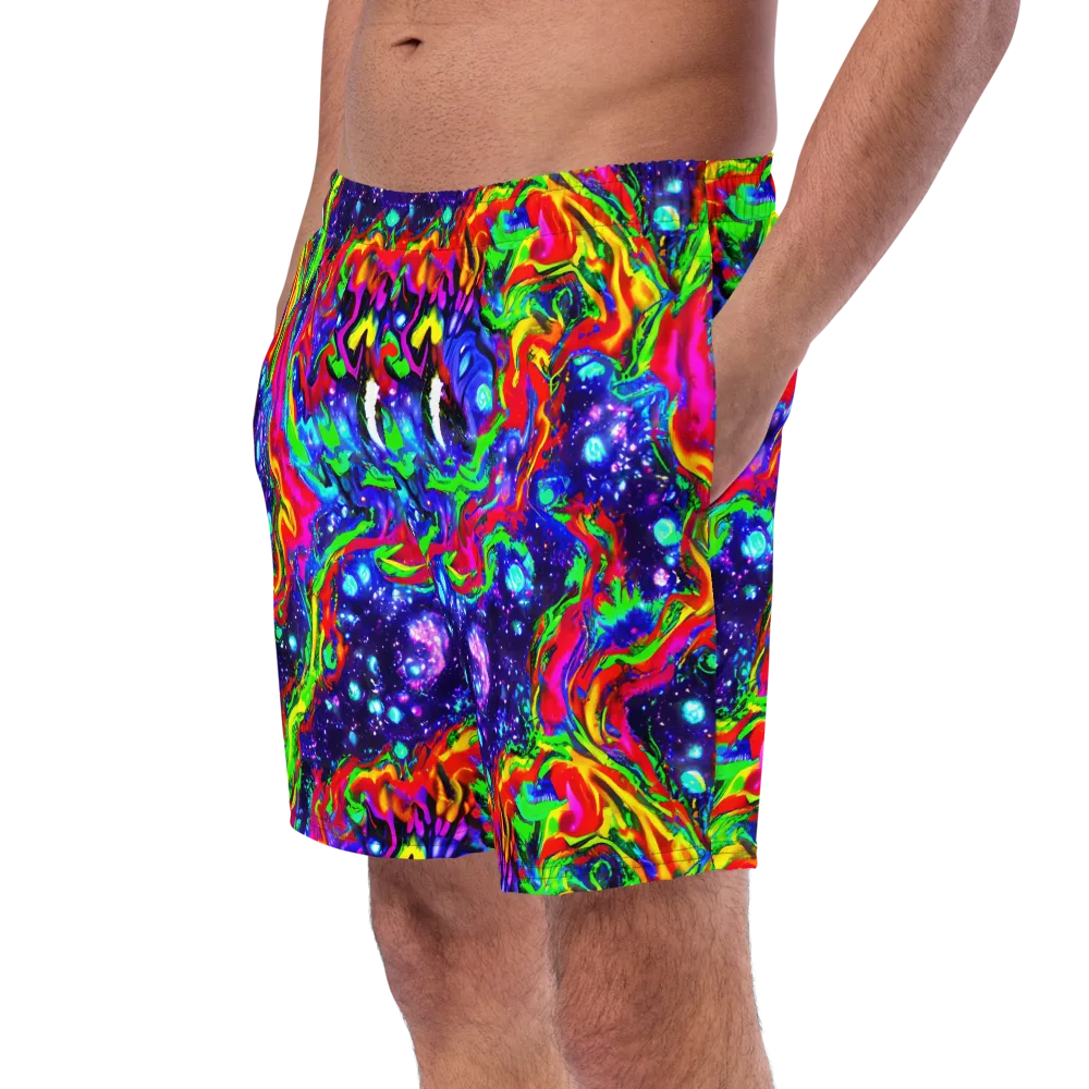 Ultraviolet Wildfire on Swim Trunks — Left Front