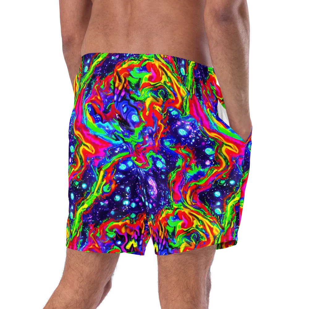 Ultraviolet Wildfire on Swim Trunks — Right Back
