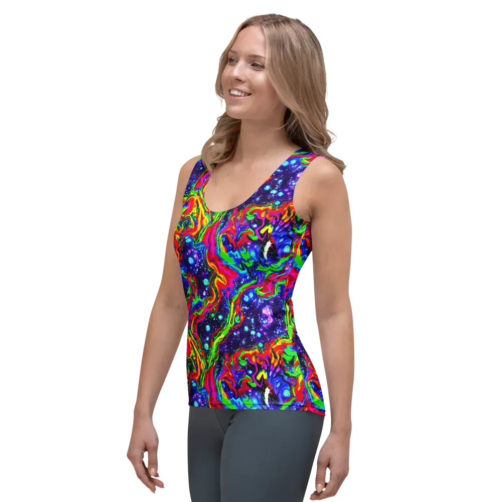 Ultraviolet Wildfire on Women's Tank Top — Left Front