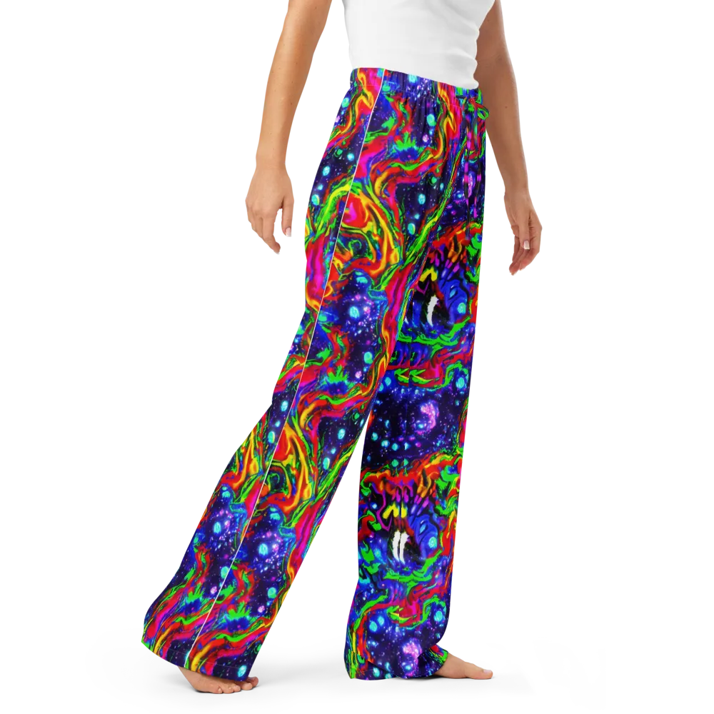 Ultraviolet Wildfire on Women's Pajama Pants — Right Front