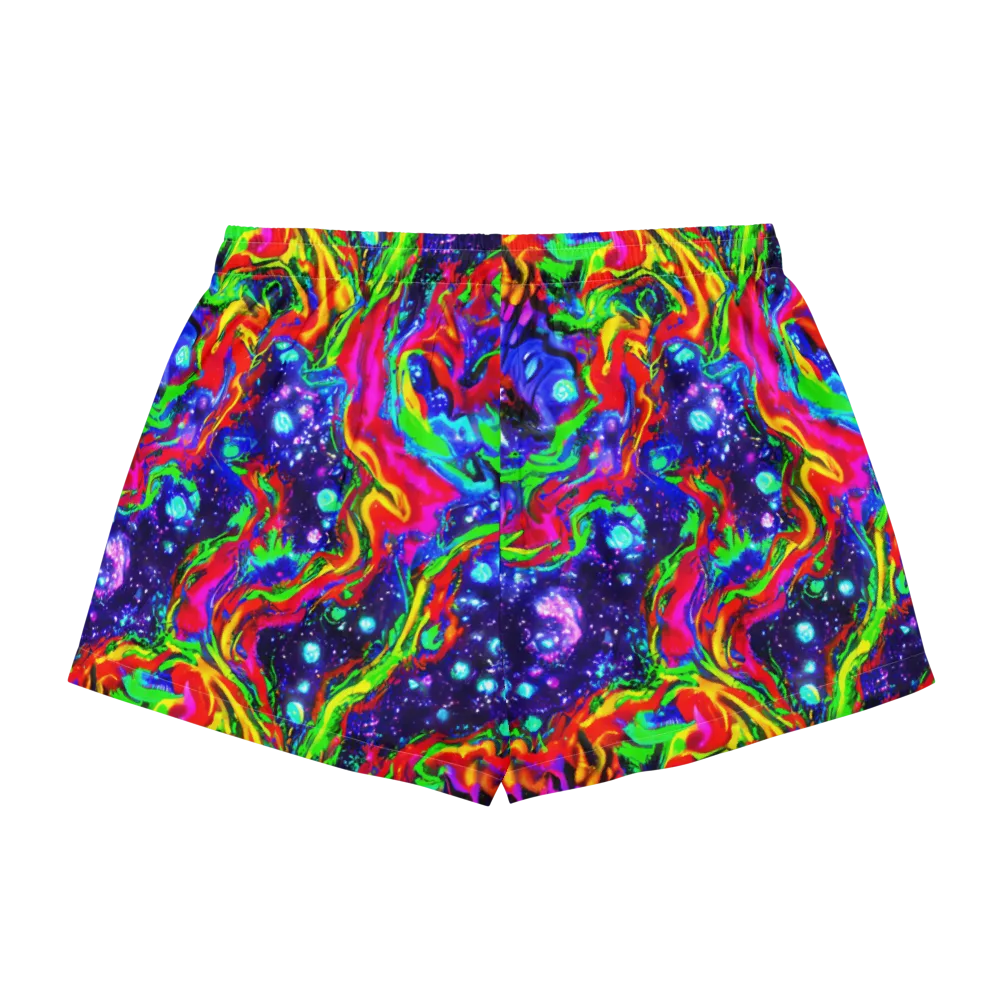Ultraviolet Wildfire on Women's Pajama Shorts — Back