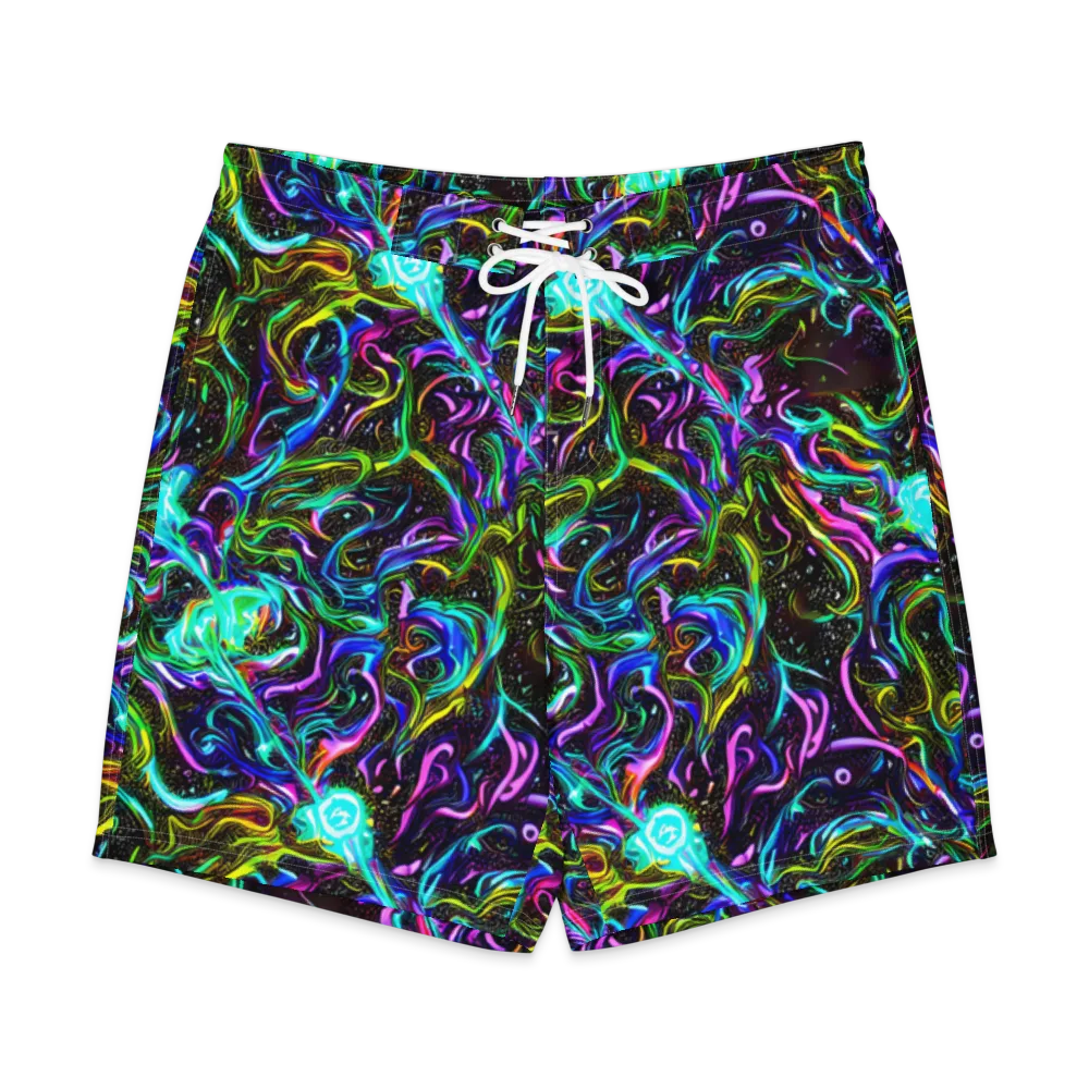 Aurora Static on Men's Board Shorts — Front