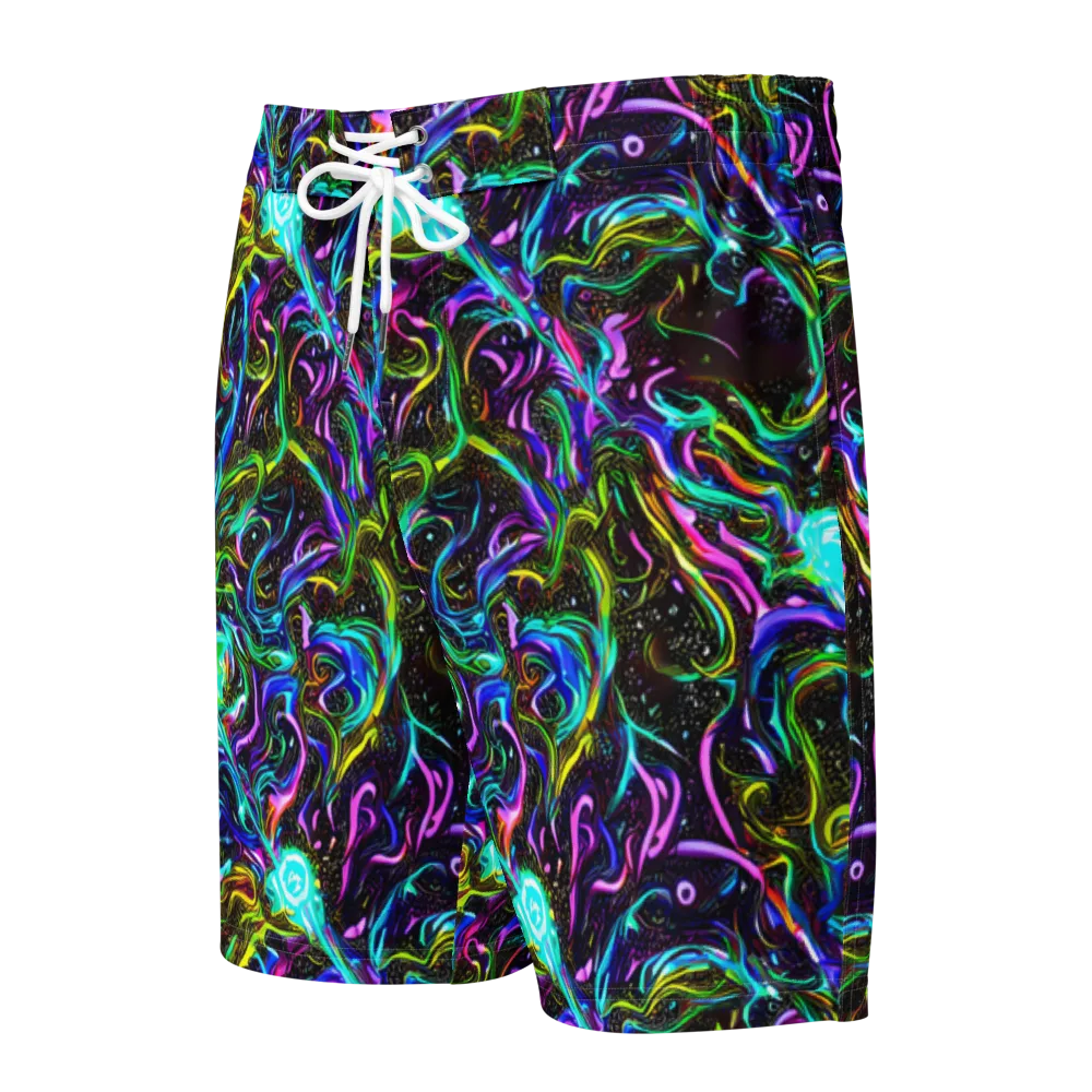 Aurora Static on Men's Board Shorts — Front